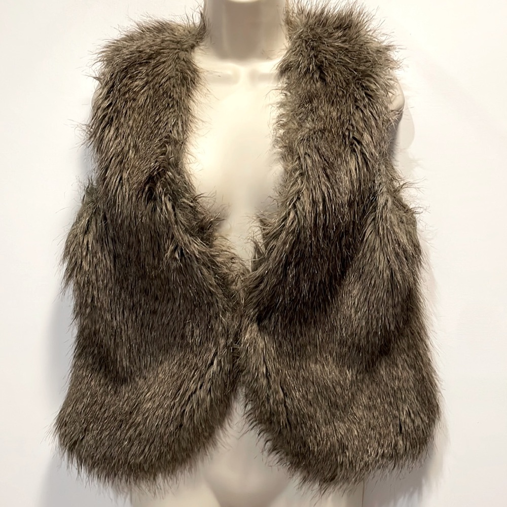 Faux Fur Vest, Size M